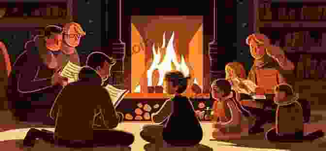 A Cozy Illustration Of A Family Gathered Around A Fireplace, Exchanging Gifts And Enjoying Each Other's Company. The Ice Queen (Musaicum Christmas Specials)