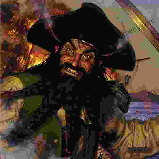 A Dramatic Illustration Of Blackbeard, The Notorious Real Life Pirate, With A Fierce Expression And A Thick Black Beard Cartoon Picture Book: Pirates Erica Silverman