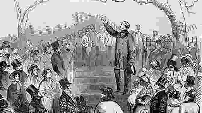 A Group Of Abolitionists Gathered At An Anti Slavery Rally, Holding Signs And Banners Denouncing The Evils Of Slavery. The Cotton Kingdom: A Traveller S Observations On Cotton And Slavery In The American Slave States 1853 1861