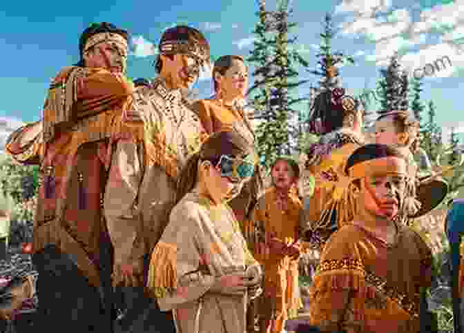 A Group Of Gwich'in People In Traditional Clothing, Surrounded By A Snowy Landscape Living On Thin Ice: The Gwich In Natives Of Alaska