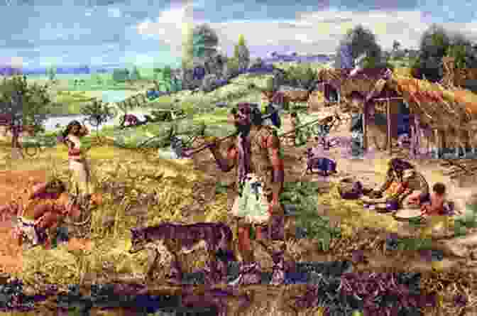 A Group Of People Farming In The Neolithic Period. Scenes From Prehistoric Life: From The Ice Age To The Coming Of The Romans