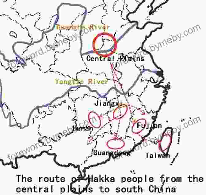 A Map Showing The Migration Routes Of The Hakka People Guest People: Hakka Identity In China And Abroad (Studies On Ethnic Groups In China)