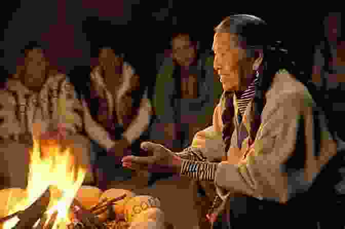 A Navajo Family Gathered Around A Campfire, Sharing Stories And Laughter In The Golden Glow Of Sunset. Ernie Pyle In The American Southwest