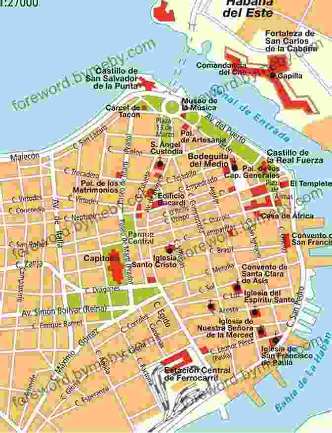 A Photo Of A Map Of Havana, Cuba, With Travel Tips Written On It Havana Tips And Tricks: Interesting Facts And Tips On Havana And Cuba (With Trinidad Bonus Section)