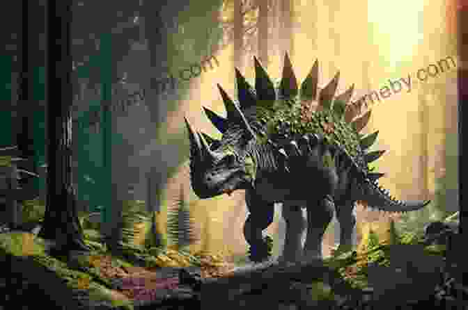 A Stegosaurus Walking Through A Forest Dinosaur Predators On The Plain (Dinosaurs Rule)