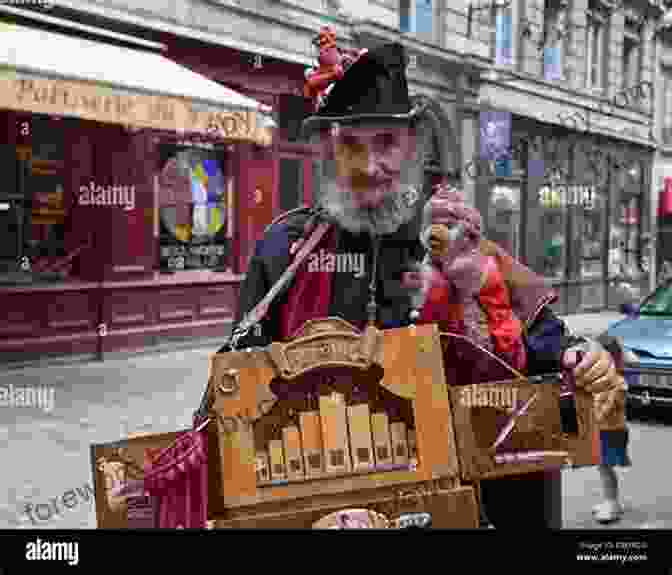 A Street Performer Playing A Hand Organ, Surrounded By An Enraptured Audience. Hand Organs Sandra Vea