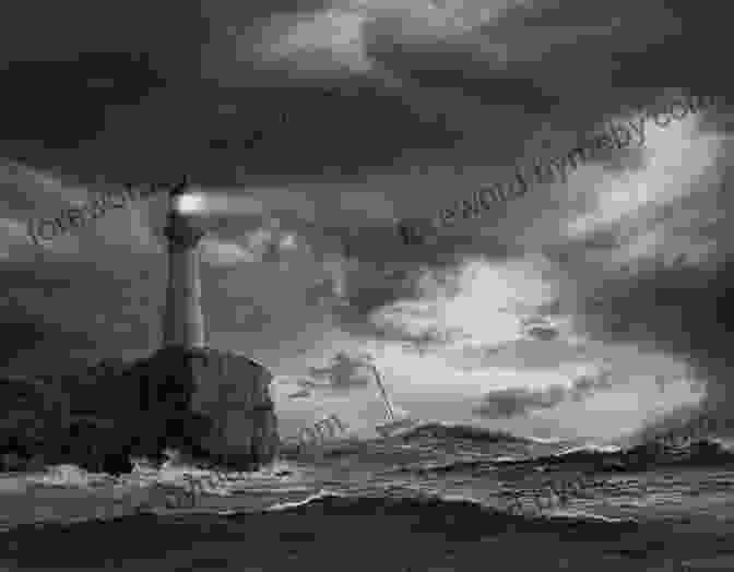 A Towering Lighthouse Against A Stormy Sky, Casting A Haunting Glow Over The Surrounding Landscape. Murder At The Lighthouse (The Exham On Sea Murder Mysteries 1)