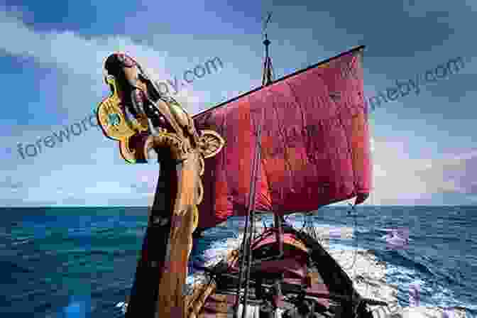 A Viking Ship Sailing Amidst Rugged Shores City Of Vikings (THE VIKING ASSASSIN 2)