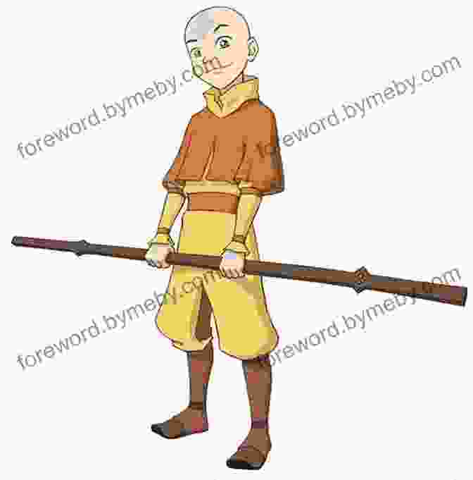 Aang, The Young Avatar, With His Signature Airbending Staff Avatar The Last Airbender: The Shadow Of Kyoshi (Chronicles Of The Avatar 2)