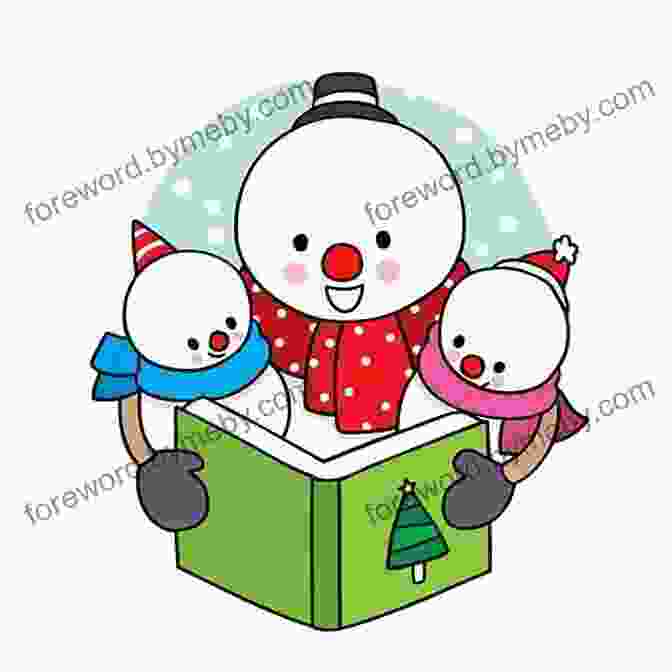 An Illustration Of A Cute Christmas Story With Children Reading To A Snowman Merry Christmas: Cute Christmas Stories And Jokes For Kids