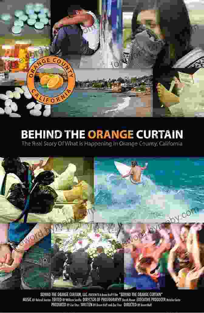 Behind The Orange Curtain Book Cover With Orange Background And Bold White Title Behind The Orange Curtain Larry Clay