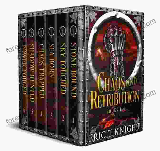 Chaos And Retribution Book Cover, Featuring A Knight In Armor Facing Off Against A Horde Of Demons Chaos And Retribution: A Complete 6 Epic Fantasy