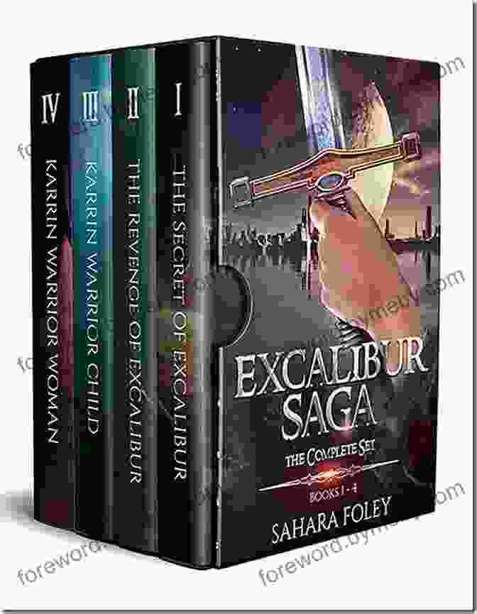 Excalibur Box Set Three Book Cover Featuring Knights And Dragons In A Battle Scene Excalibur Box Set Three Erin McKittrick