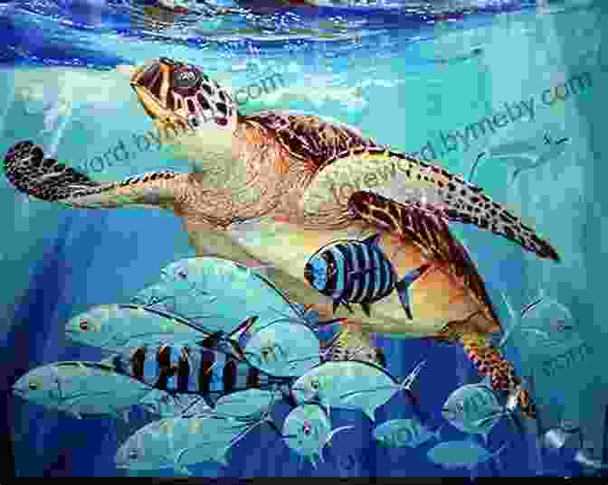 Illustration Of The Purrmaids And Harvey Riding A Giant Sea Turtle Purrmaids #3: Seasick Sea Horse Sudipta Bardhan Quallen