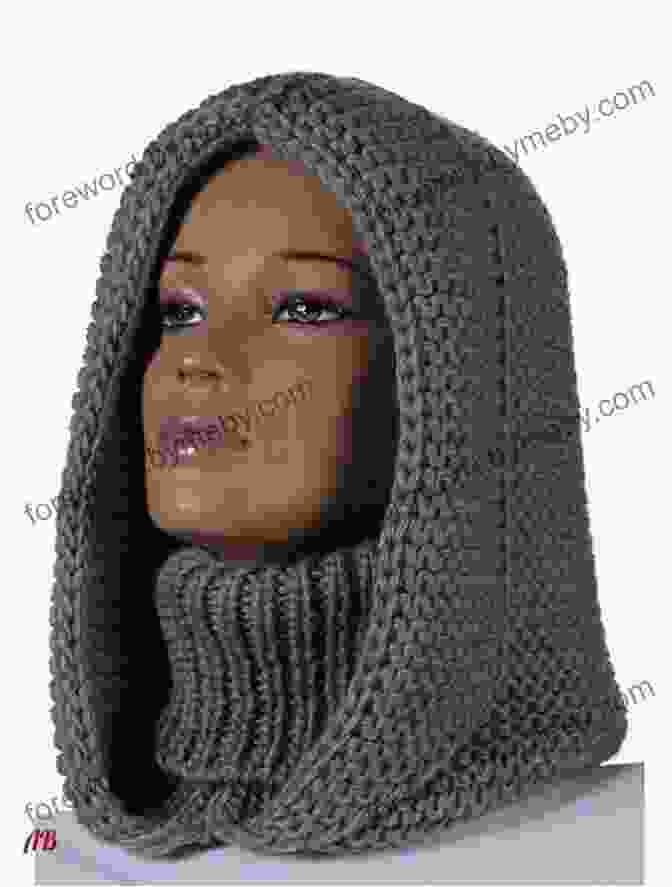 Image Of A Ribbed Pixie Hood Knitted In A Warm, Neutral Shade Ribbed Pixie Hood Knitting Pattern 5 Sizes Included