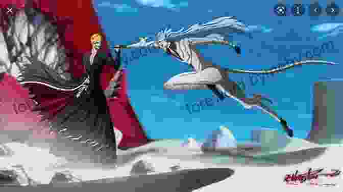 Intense Battle Scene Between Ichigo And Grimmjow Bleach Vol 35: Higher Than The Moon