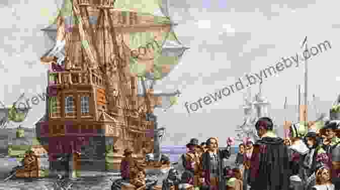 Pilgrims Setting Sail On The Mayflower The Story Of The First Thanksgiving