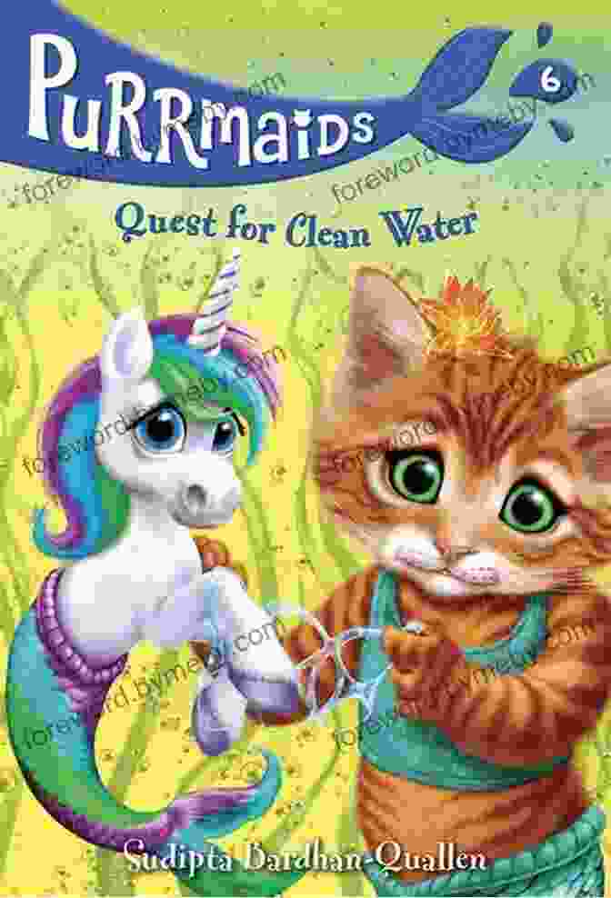 Purrmaids Quest For Clean Water Book Cover Featuring The Three Mermaid Protagonists Purrmaids #6: Quest For Clean Water