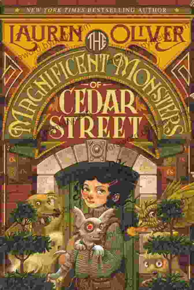 The Magnificent Monsters Of Cedar Street Book Cover, Featuring A Group Of Children Playing With Colorful Monsters. The Magnificent Monsters Of Cedar Street