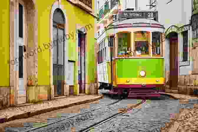 Vintage Tram Traversing A Narrow Street In Lisbon's Historic Alfama District The Journal Of A Voyage To Lisbon